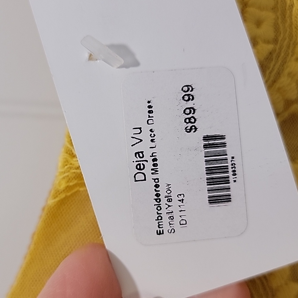 Deja Vu Sleeveless Mini Embroidered Mesh Lace Dress Size Small - Picture 4 of 12